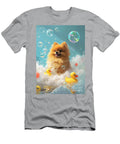 1 Pomeranian Dog Enjoying a Bubbly Bath Adrien Efren T-Shirt