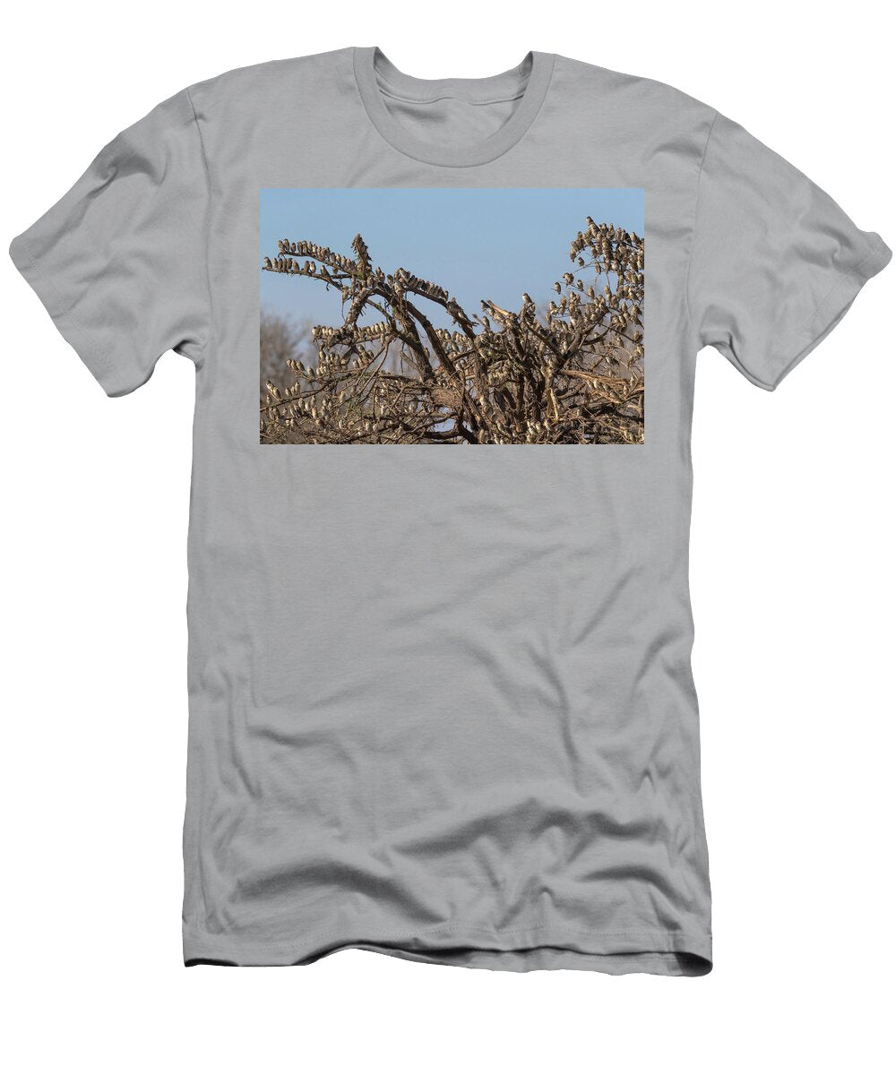 1 Red Billed Quelea Flock Mashatu Game Reserve Ann Steve Toon Natureplcom T-Shirt