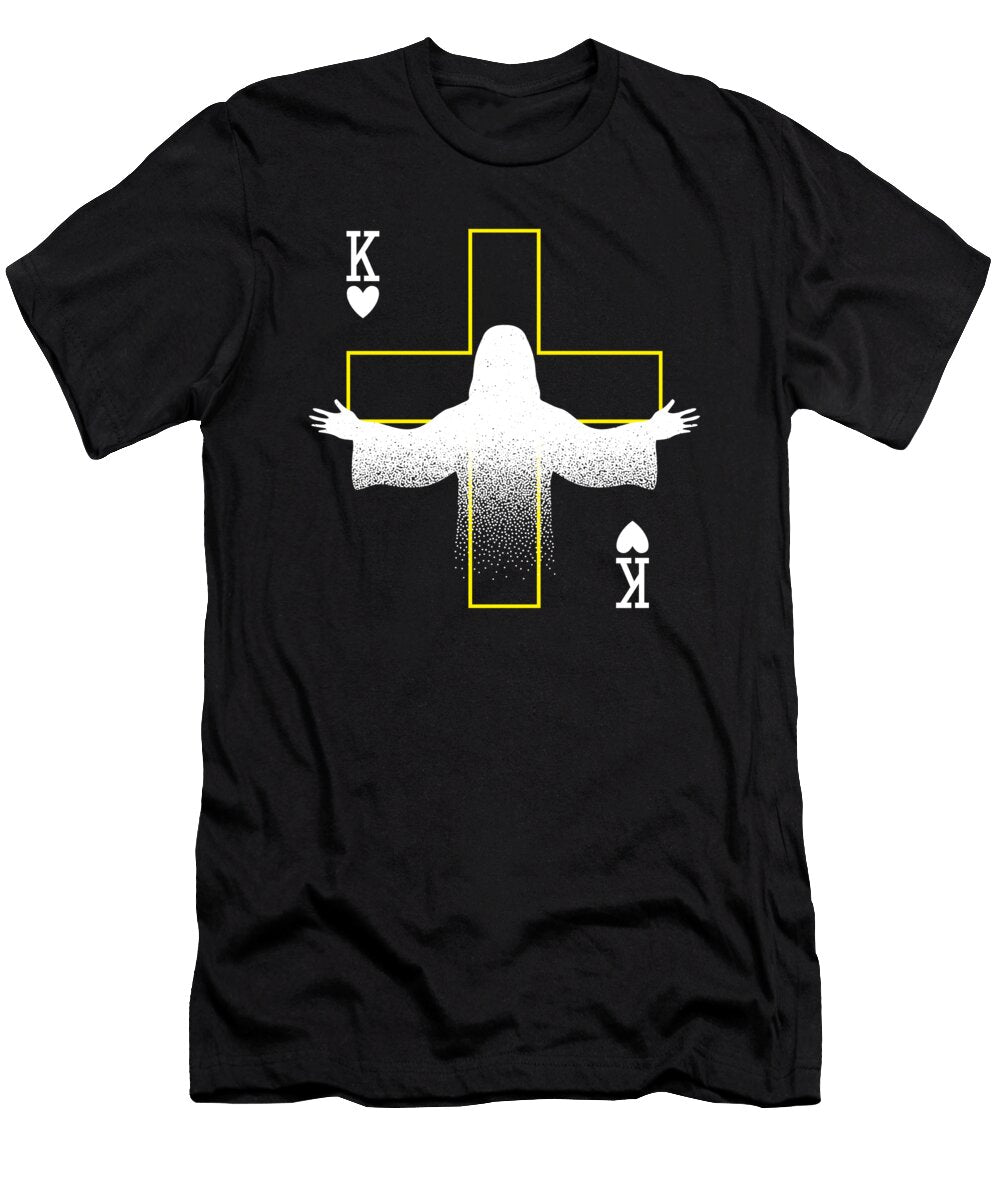 1 Religious Christian Scripture Jesus Christ Is King of Heart Maximus Designs T-Shirt