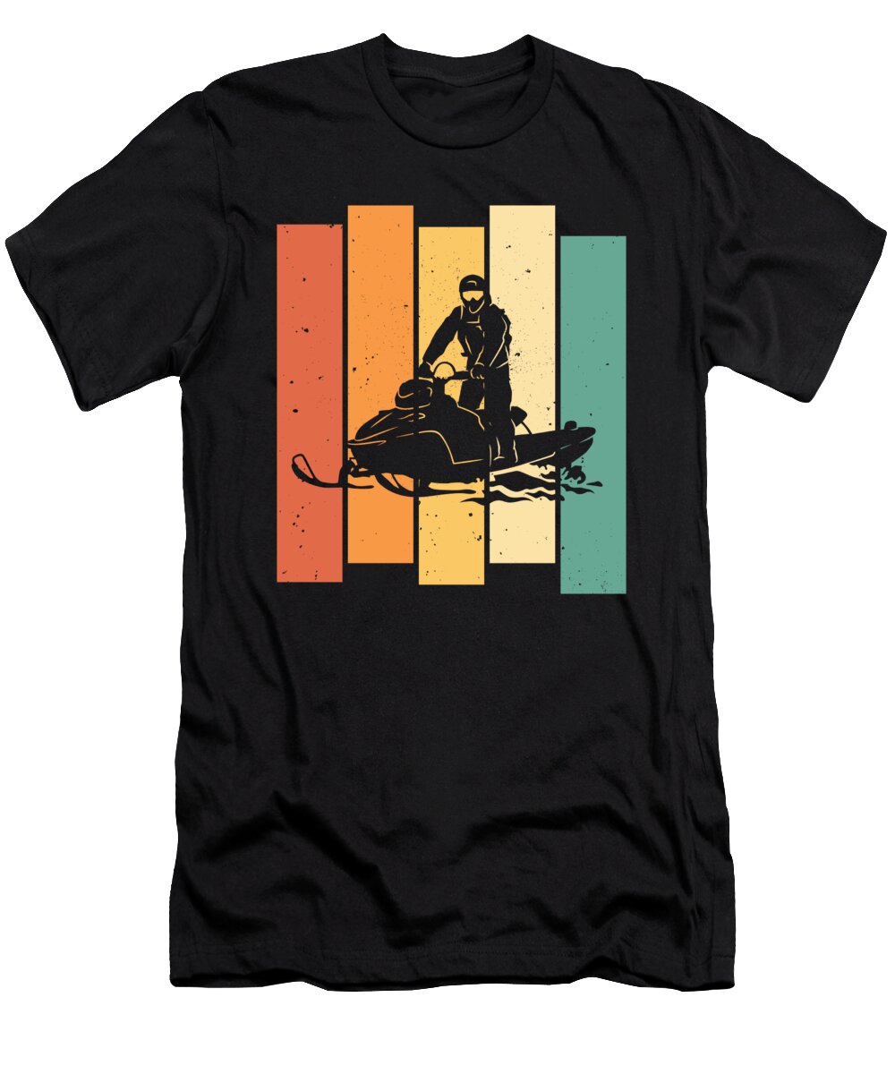 1 Retro Snowmobile Vintage Snow Machine Crazy Squirrel T-Shirt