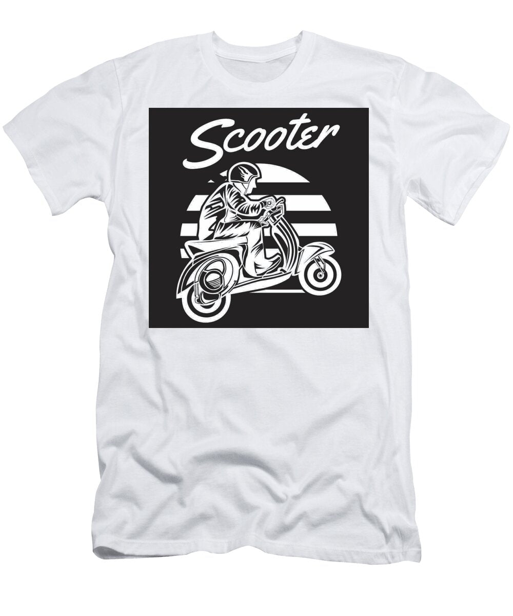 1 Riding Scooter Celestial Images T-Shirt