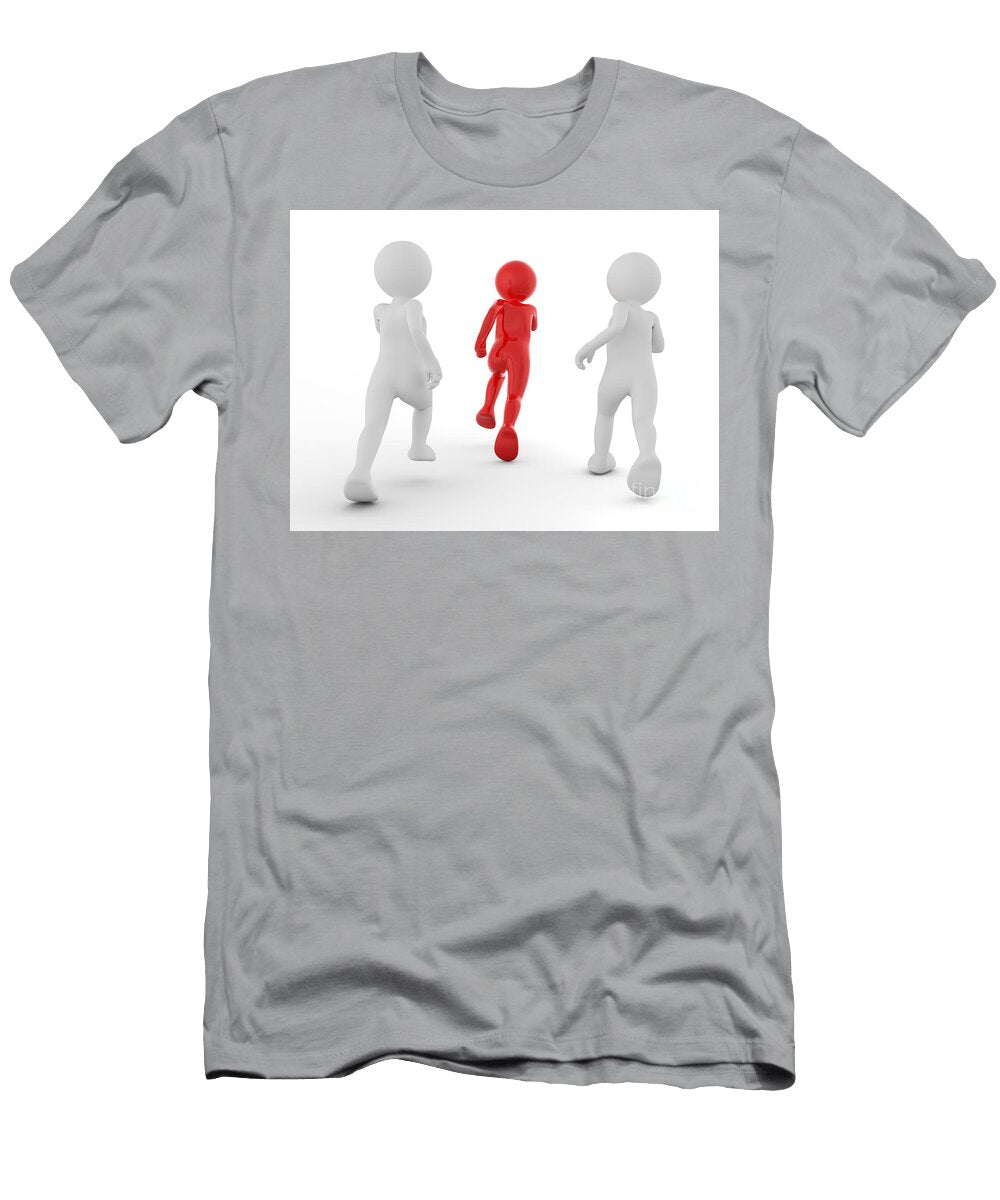 1 Running to Be the First and Win Toon Men Compete Conceptual Michal Bednarek T-Shirt