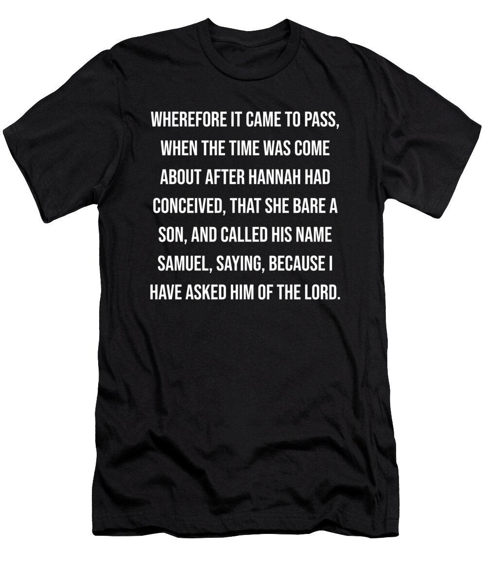 1 Samuel 1 20 Vidddie Publyshd T-Shirt