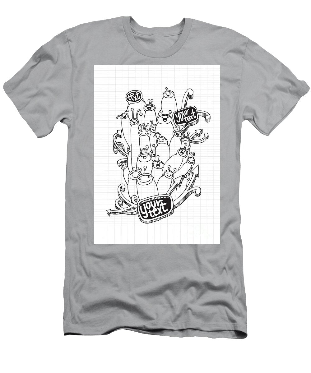 1 Set of Doodle Cute Funny Cartoon Monsters Pakpong Pongatichat T-Shirt