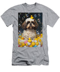 1 Shih Tzu Dog Frolicking in a Bubbly Bathtub Adrien Efren T-Shirt