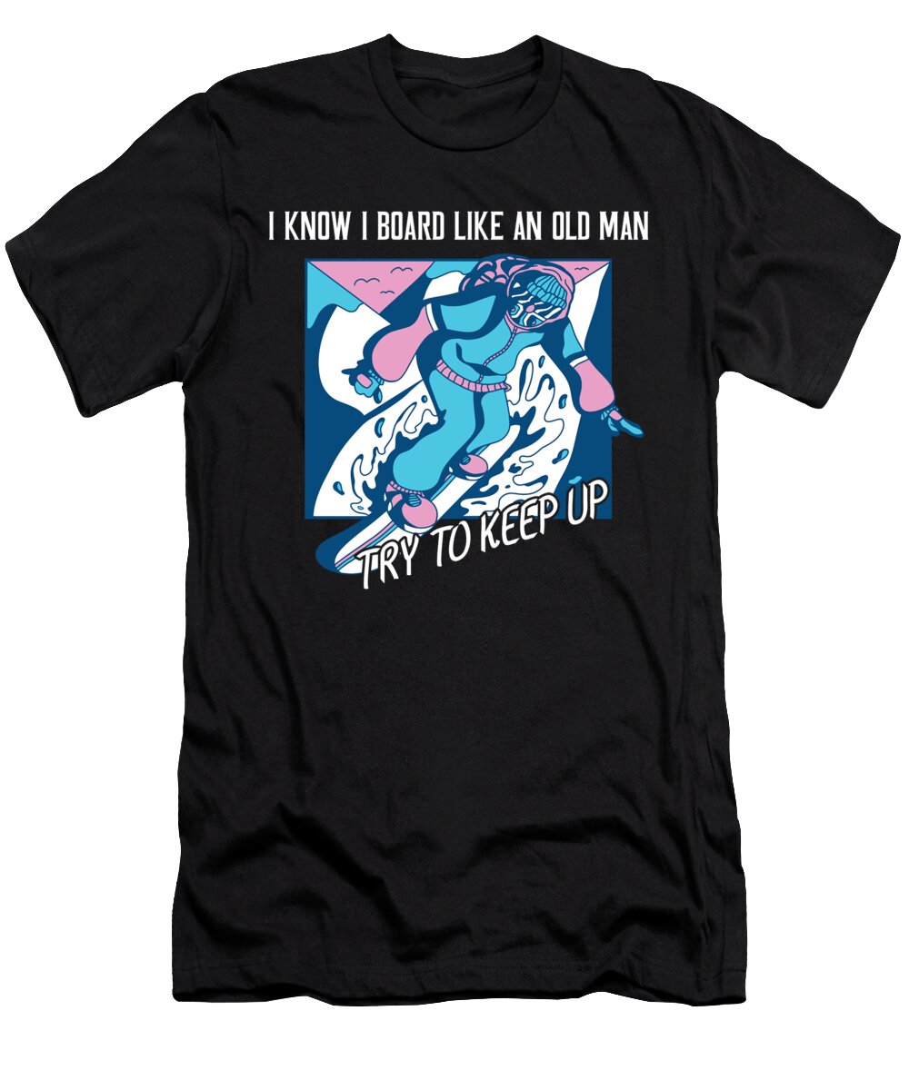1 Snowboard Boarder Snooper Winter Sports Gift Fuzius T-Shirt