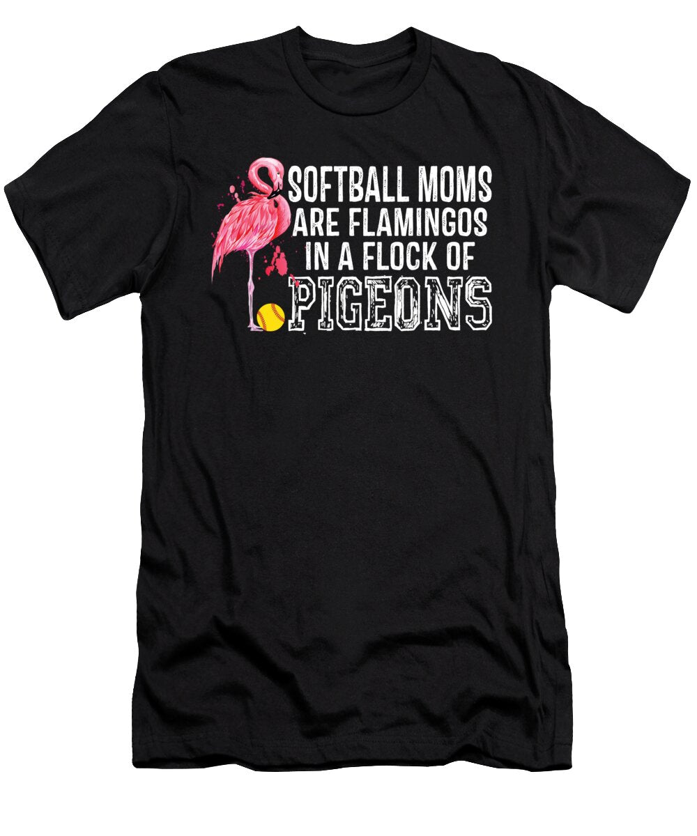 1 Softball Softball Moms Are Flamingos Do Tran Quang T-Shirt
