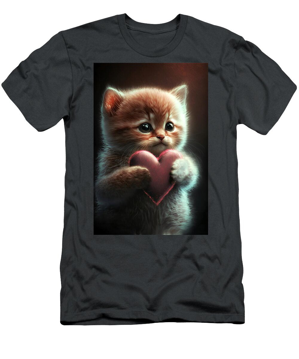 1 Valentine Kitten with a Heart Lilia D T-Shirt
