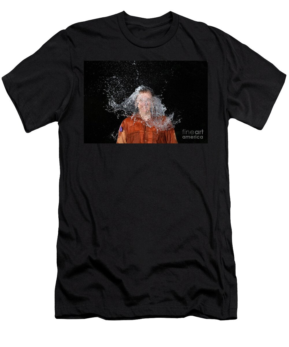 1 Water Balloon Popped Above Mans Head Ted Kinsman T-Shirt