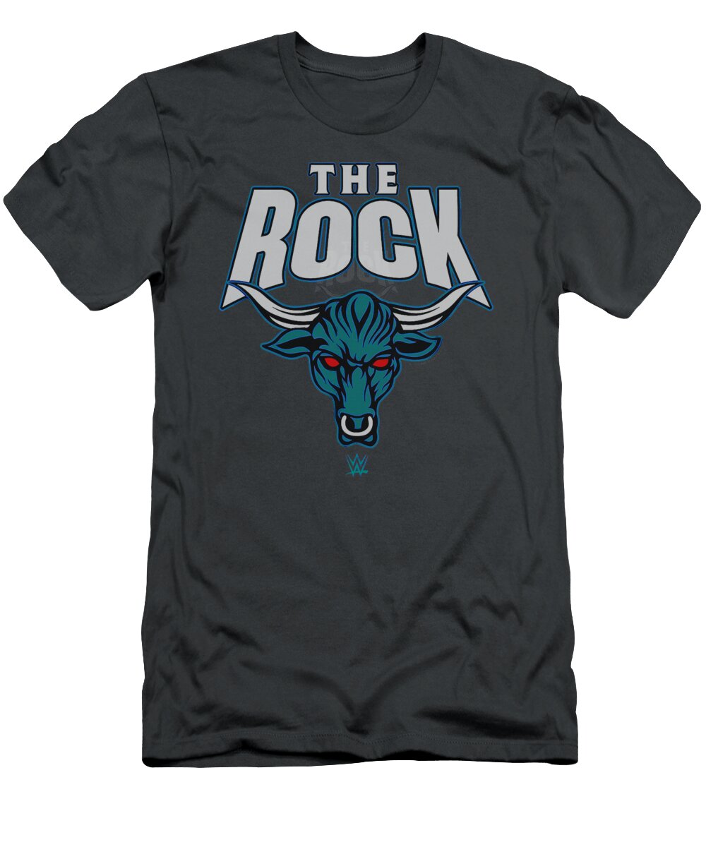 1 WWE the Rock Bull Head Logo Djawad Athena T-Shirt