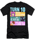 10th Anime Birthday Pajamas I Pet Cats Eat Ice Cream Dnt Prints T-Shirt