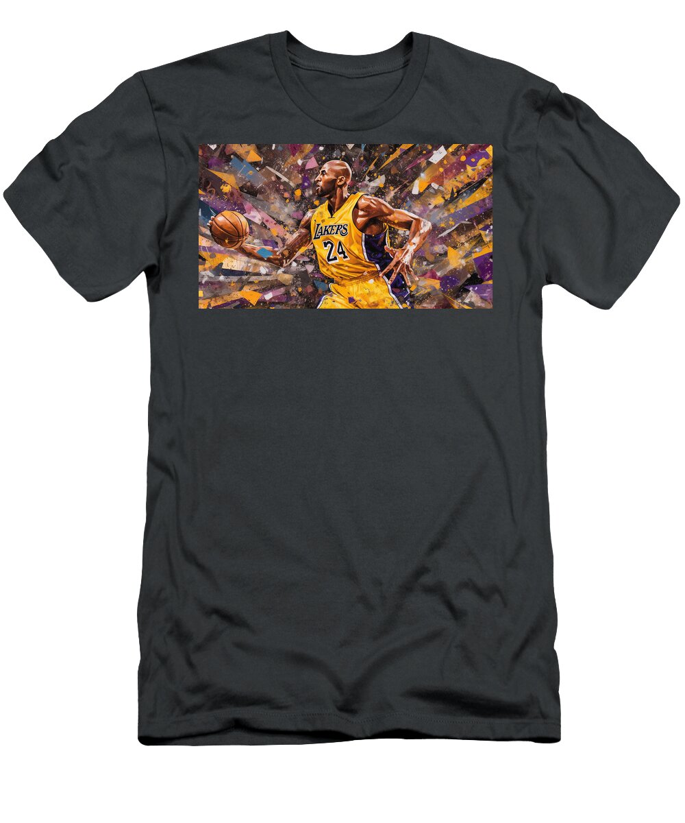11 Maximalist Famous Sports Athletes Kobe Bryant By Asar Studios Celestial Images T-Shirt