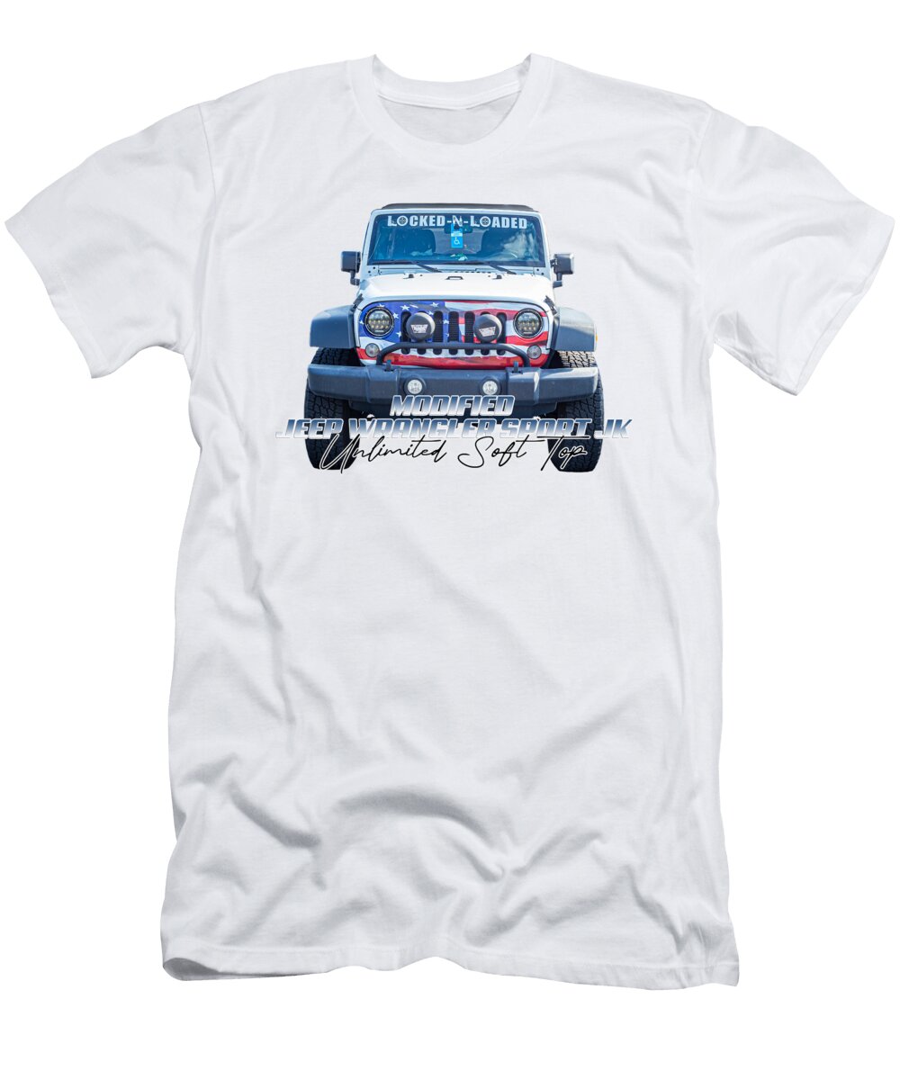 12 Modified Jeep Wrangler Sport Jk Unlimited Soft Top Gestalt Imagery T-Shirt