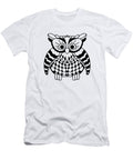 16 Black and White Owl Illustration Print on Demand T-Shirt