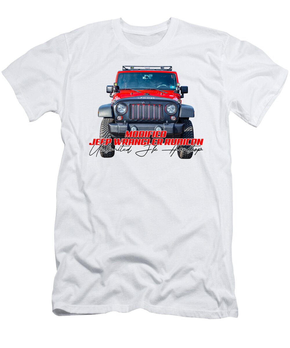 16 Modified Jeep Wrangler Rubicon Unlimited Jk Hardtop Gestalt Imagery T-Shirt