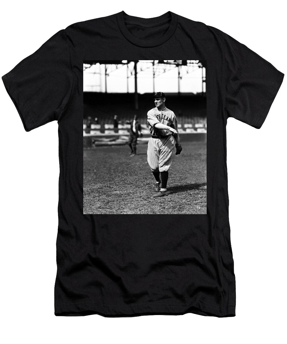 1917 Ray Chapman Cleveland Indians Charles Conlon Original Photo Hand Developed From Glass Plate Neg Celestial Images T-Shirt