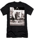 1920s 1930s Old Sea Dog Boston Terrier Sticking Head and Shoulders Through Life Preserver Panoramic Images T-Shirt