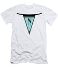 1920s Manhattan Deco Blues Banner Letter N Cecely Bloom T-Shirt