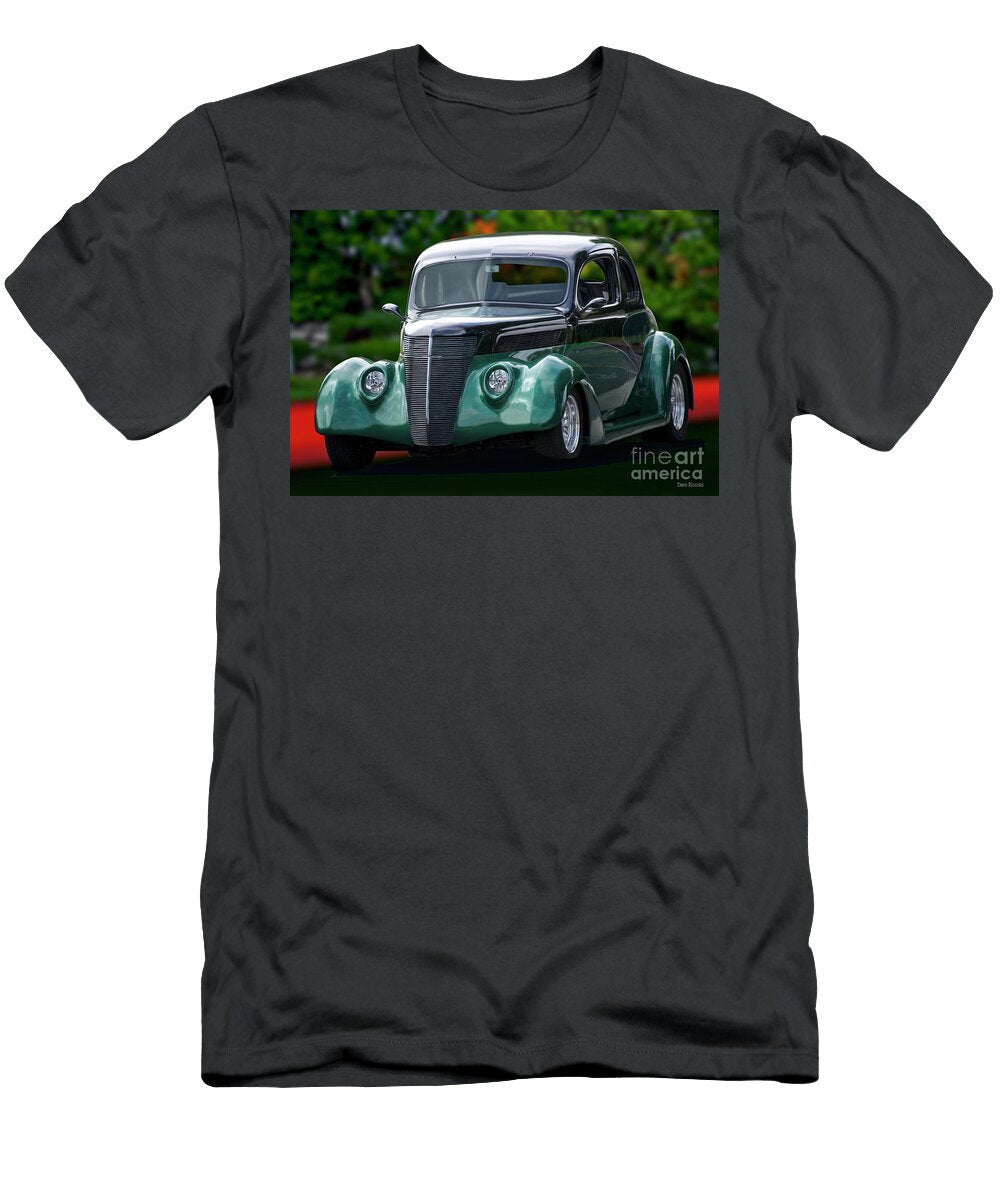 1936 Ford Coupe Green Graphics Dave Koontz T-Shirt