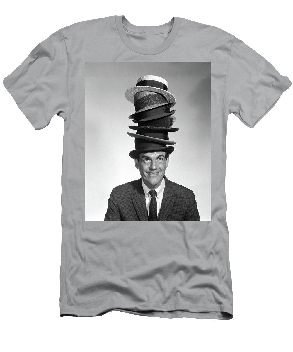 1950s 1960s Portrait of Man Looking Vintage Images T-Shirt