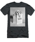 1950s Cocker Spaniel Puppy Wearing Glasses with Paws Over Dog Training Manual Panoramic Images T-Shirt