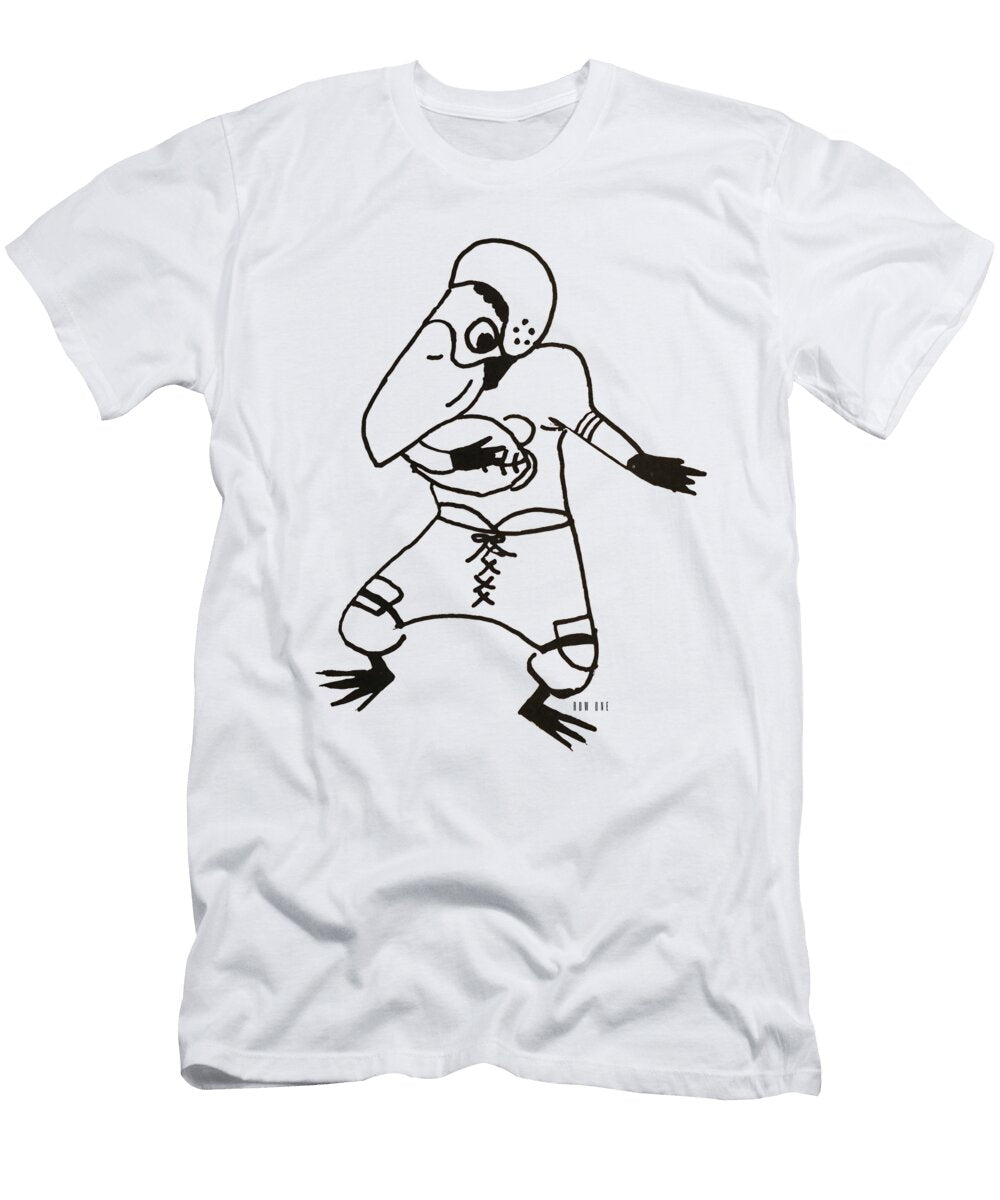 1950s Football Bird Cartoon Art Row One Brand T-Shirt