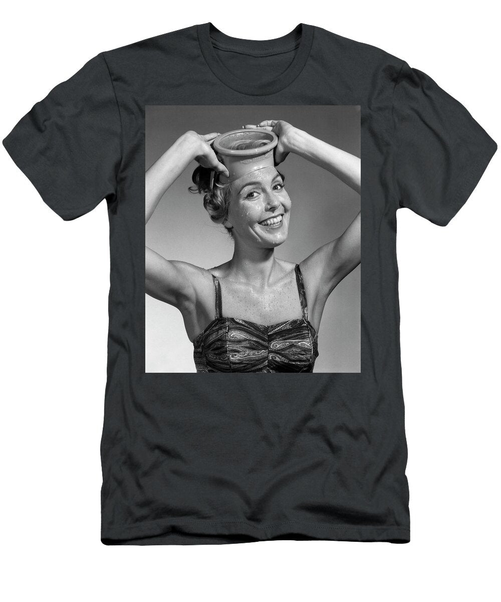 1950s Portrait of Smiling Woman Vintage Images T-Shirt