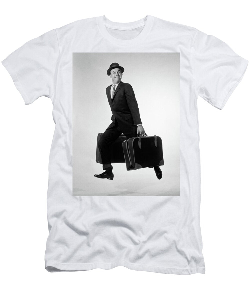 1950s Smiling Man Carrying Two Vintage Images T-Shirt