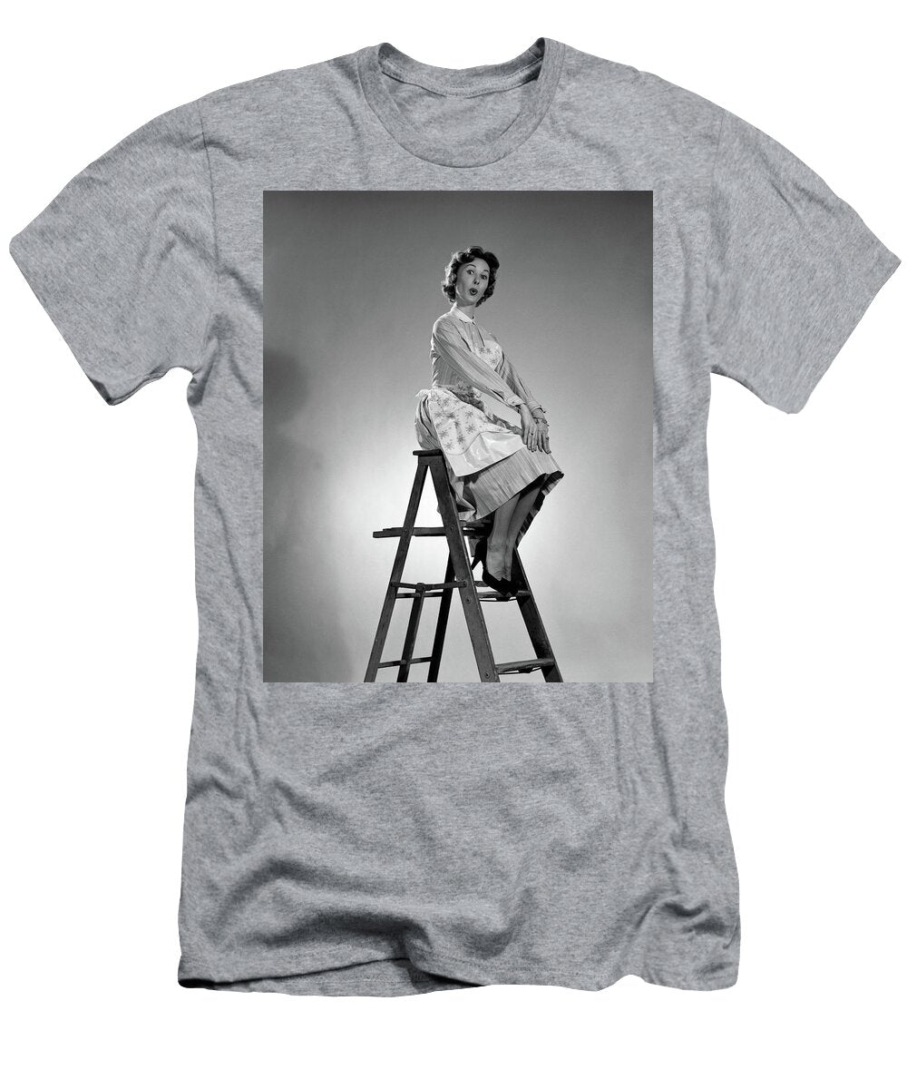 1950s Woman in Apron with Exaggerated Vintage Images T-Shirt