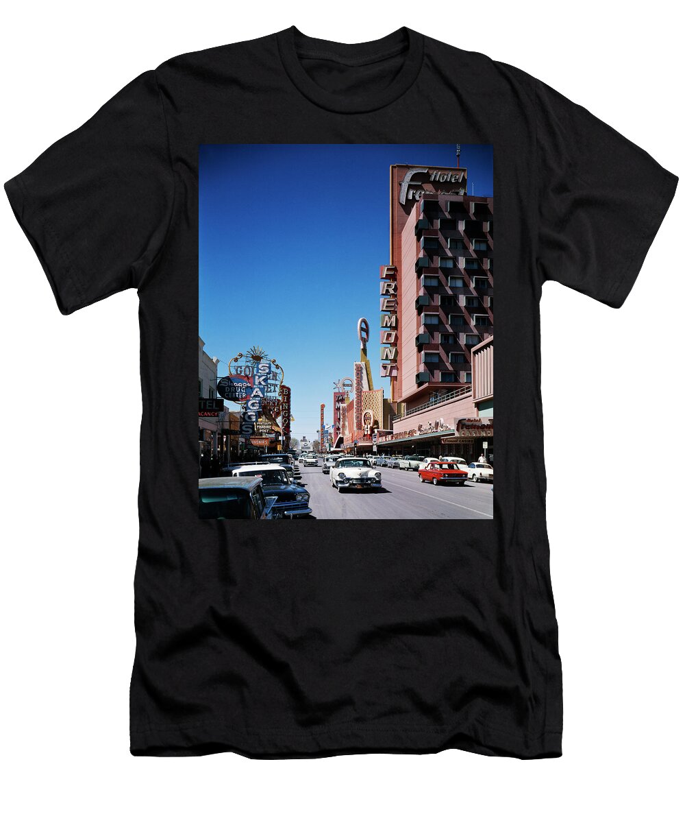 1960s Daylight Look Down Fremont Street Vintage Images T-Shirt