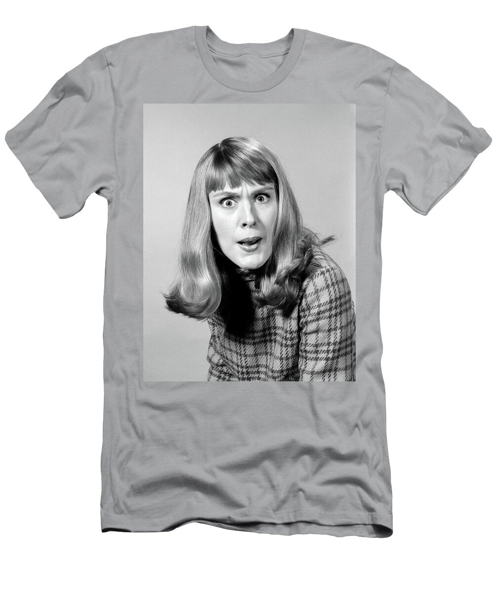 1960s Head Shot Angry Woman Looking Vintage Images T-Shirt