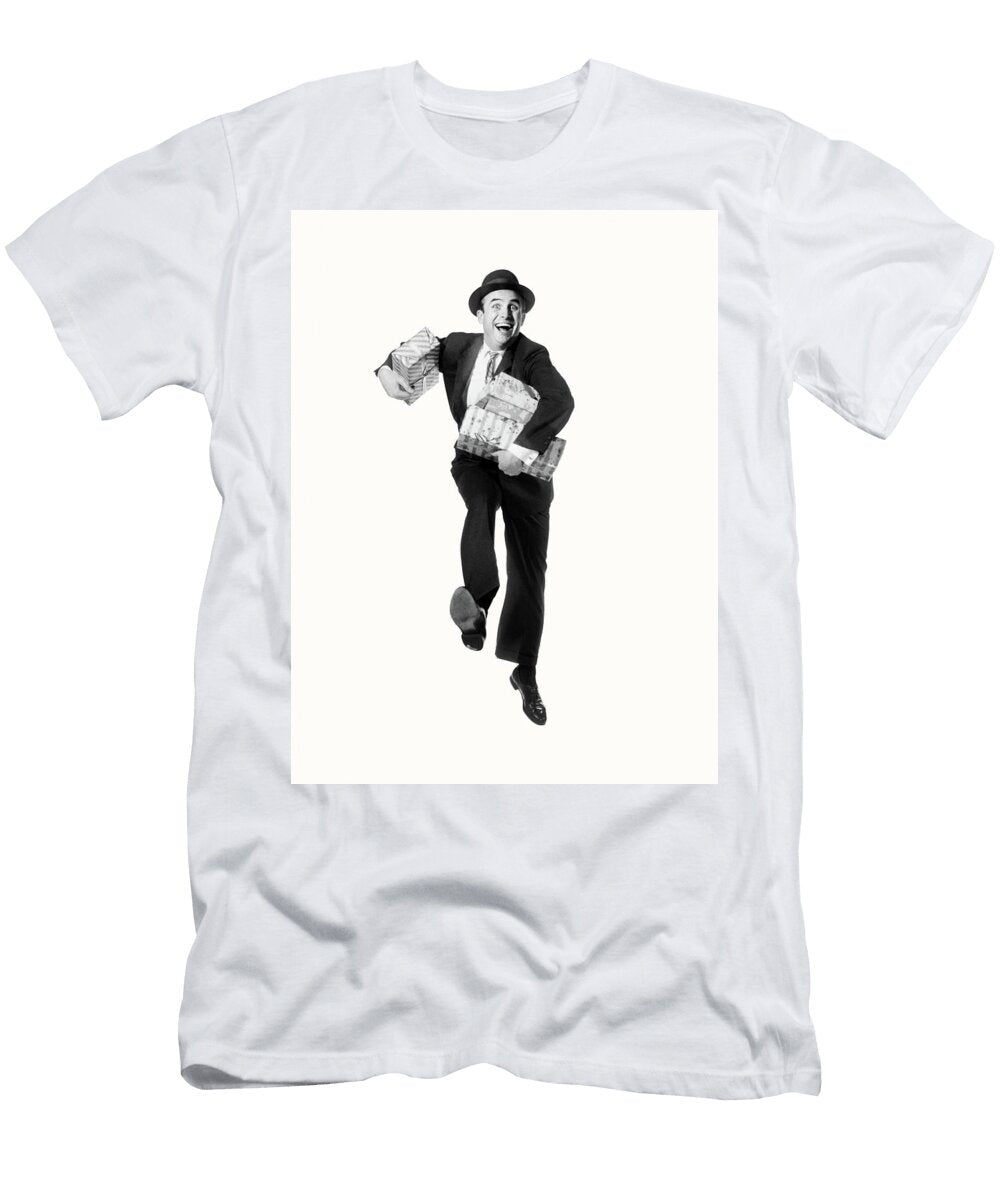1960s Smiling Happy Man Carrying Arms Vintage Images T-Shirt