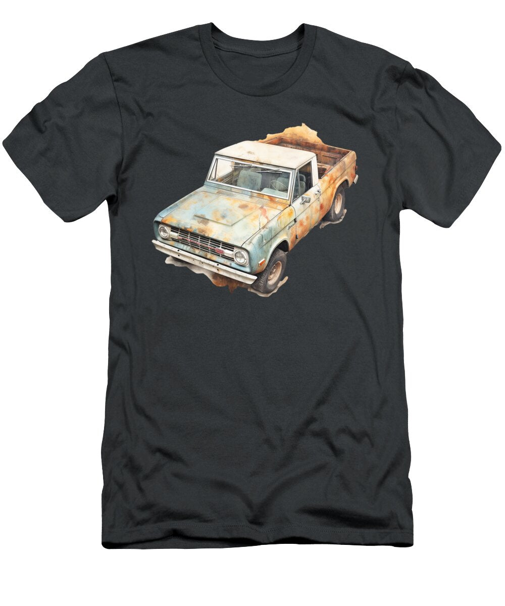 1970 Ford Bronco Watercolor 178 Mad Paperairplanes T-Shirt