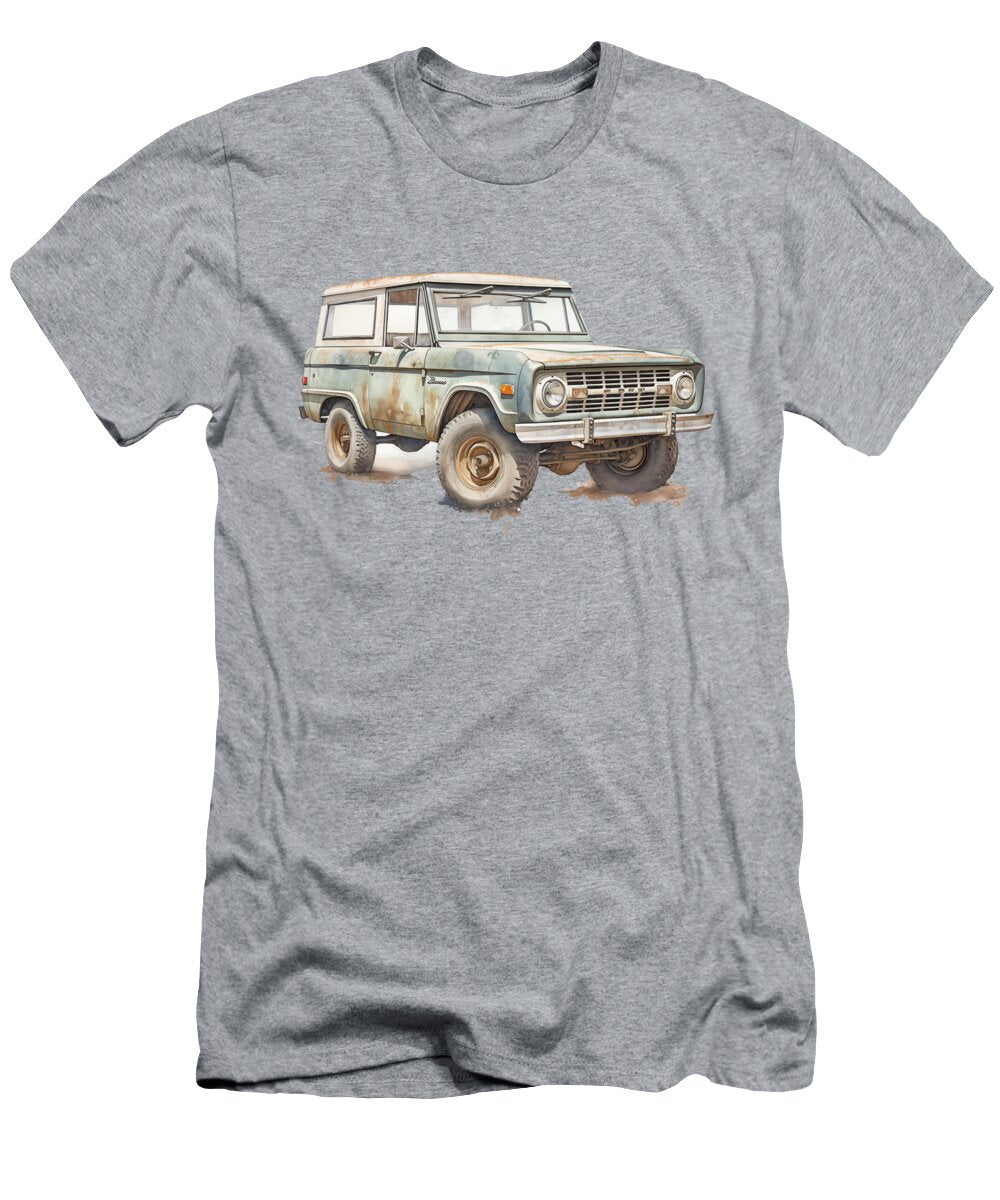 1970 Ford Bronco Watercolor 318 Peter Lopez T-Shirt