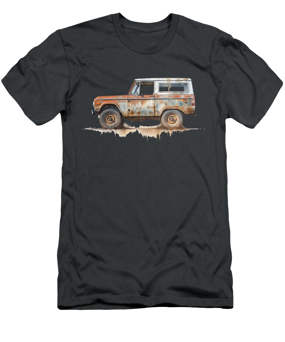 1970 Ford Bronco Watercolor 343 Peter Lopez T-Shirt
