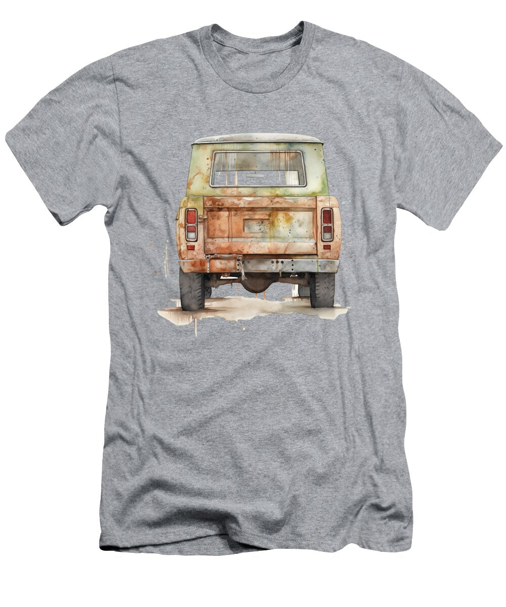 1970 Ford Bronco Watercolor 416 Mad Paperairplanes T-Shirt