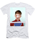 1970s 1960s Funny Cross Eyed Boy Red Vintage Images T-Shirt
