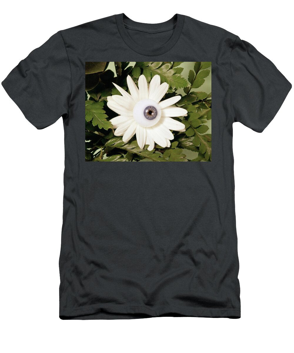1970s White Flower Daisy with Eyeball Vintage Images T-Shirt
