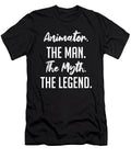 2 Animator the Man the Myth the Legend Funny Secret Santa Cal Nyto T-Shirt