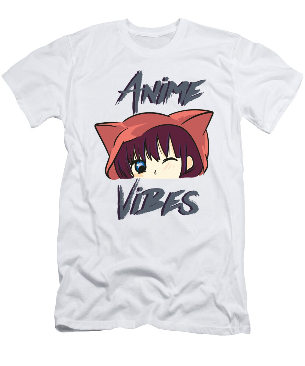 2 Anime Girl Maga Eyes Anime Vibes Japanese Anime Toms Store T-Shirt