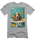 2 Basset Hound Dog Enjoying a Bubbly Bath Adrien Efren T-Shirt