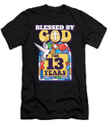 2 Blessed By God for 13 Years 13th Birthday Religious Theme Maximus Designs T-Shirt