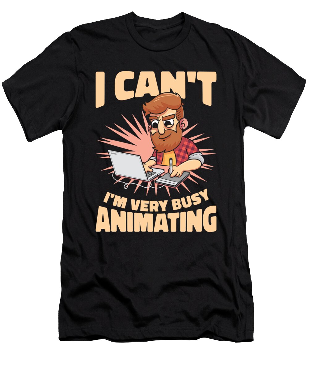 2 Busy Animator Motion Graphics Animation Cartoonist Toms Store T-Shirt