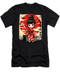 2 Cute Kawaii Samurai Girl and Cat Japanese Anime Zyneu Gangd T-Shirt