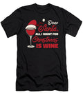 2 Dear Santa Christmas Wine Holiday Drinking Wine Lover Toms Store T-Shirt