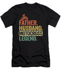 2 Father Husband Motocross Legend Funny Motocross Lisa Stronzi T-Shirt
