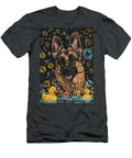 2 German Shepherd Dog Frolicking in a Bubbly Bathtub Adrien Efren T-Shirt