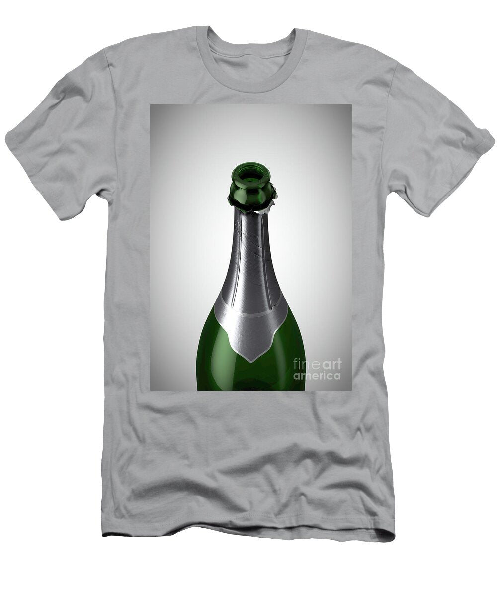 2 Green Champagne Bottle Open Neck Allan Swart T-Shirt