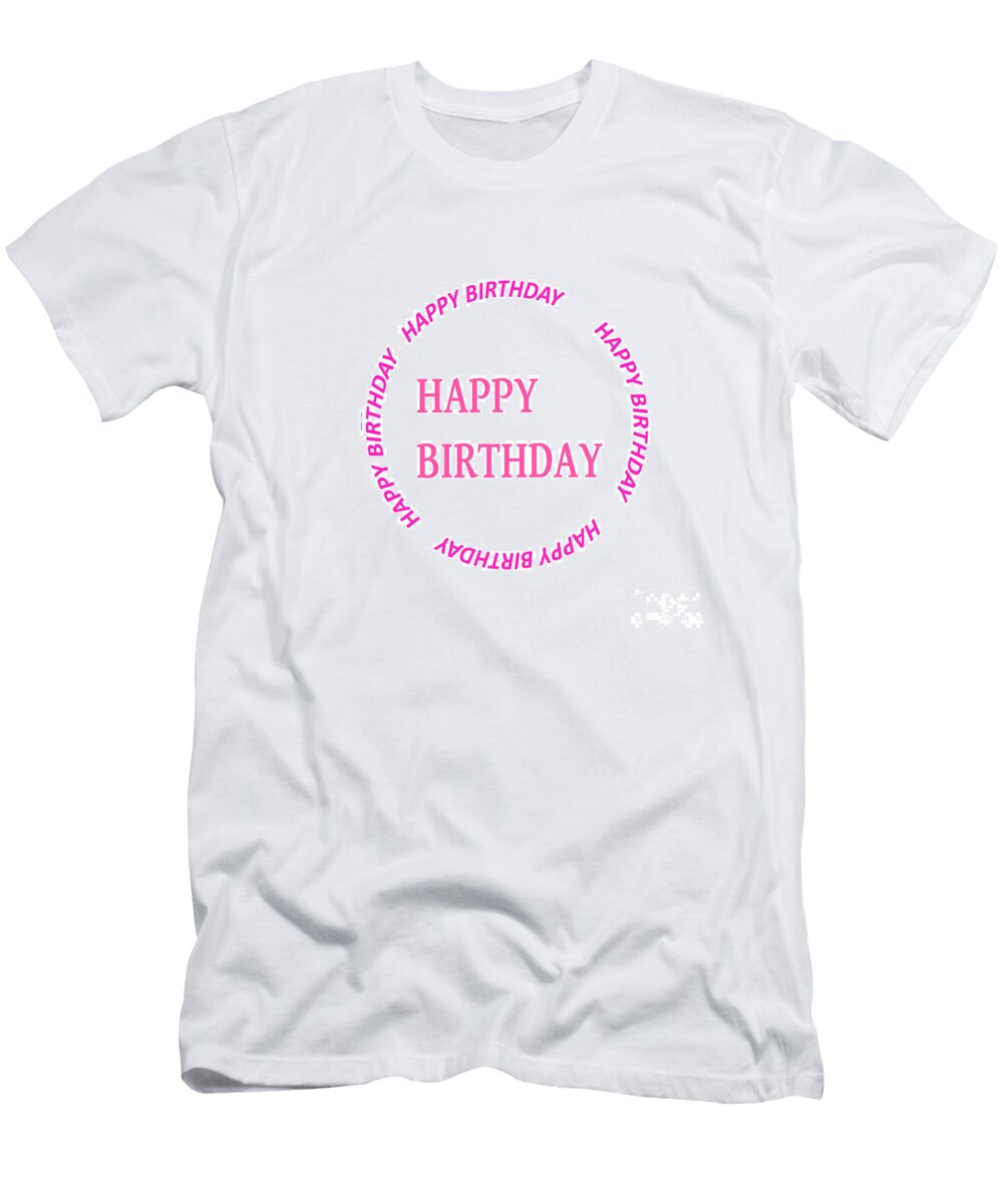 2 Happy Birthday Emblem See on Pillows Curtains Duvet Covers Phone Cases Greeting Cards Navin Joshi T-Shirt