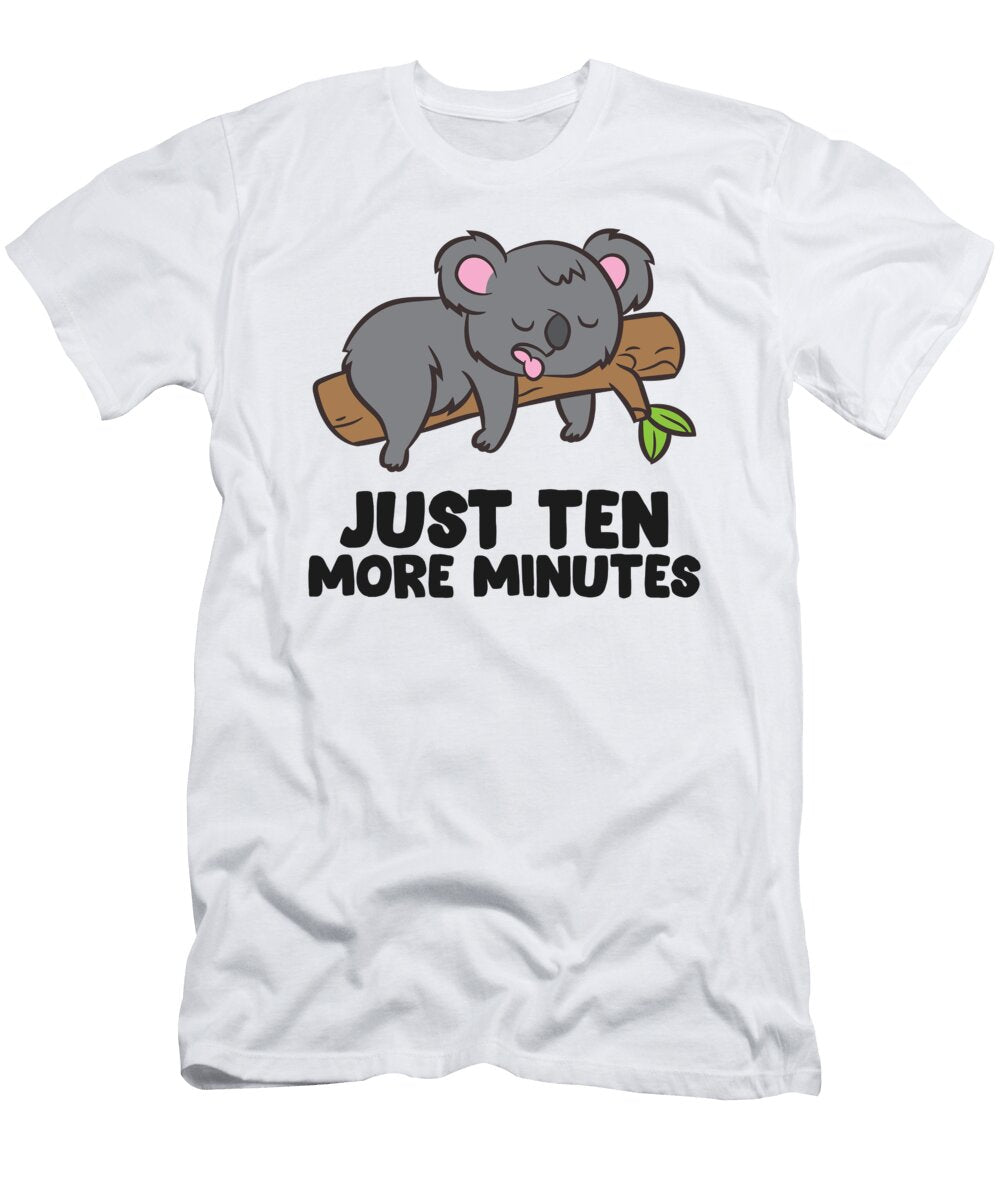 2 Koala Just Ten More Minutes Snooze Alarm Clock Sleep Pajama Eq Designs T-Shirt